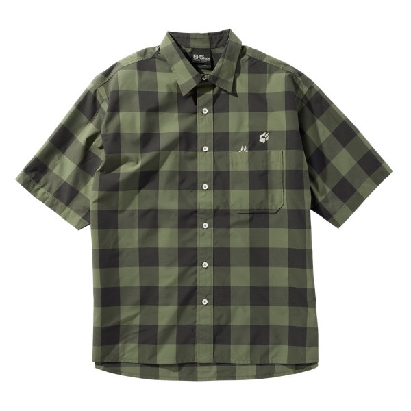 #8603 dusty olive checks